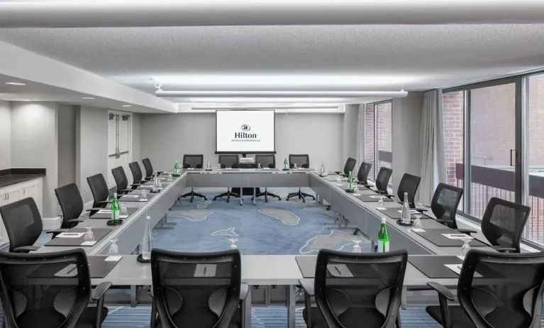 Professional meeting room at Hilton Mississauga Meadowvale.