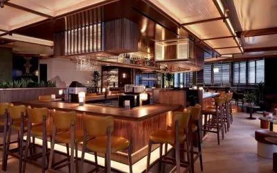 Hotel bar at DoubleTree By Hilton Montreal.