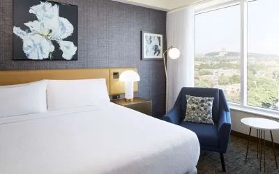 Day use room at Hilton Garden Inn Montreal Midtown.