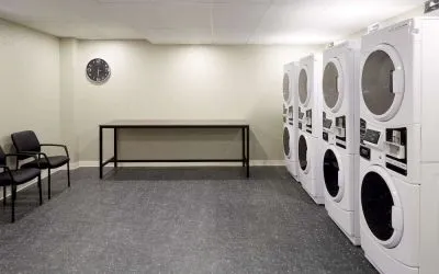 Laundry room at Hilton Garden Inn Montreal Midtown.