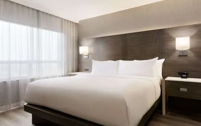Day use room at the Embassy Suites By Hilton Toronto Airport.