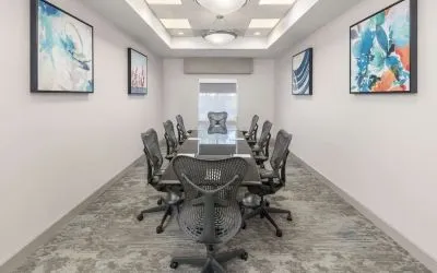 Meeting room at Hilton Garden Inn Boca Raton.