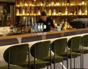 Hotel bar at Novotel London Paddington.
