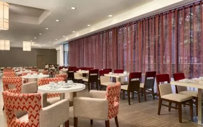 Restaurant area at DoubleTree By Hilton Hotel Toronto Airport West.