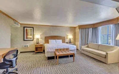 Spacious day use room at Radisson Hotel Salt Lake City Airport.