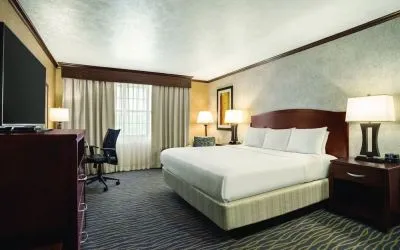 Day use room with work desk at Radisson Hotel Salt Lake City Airport.