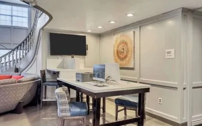 Business center available at Radisson Hotel Salt Lake City Airport.