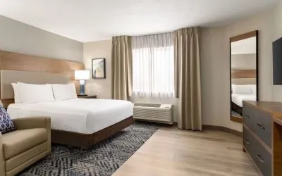 Spacious day use room at Candlewood Suites Meridian.