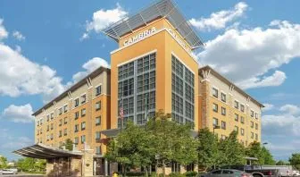 Hotel exterior at Cambria Suites Denver Airport.