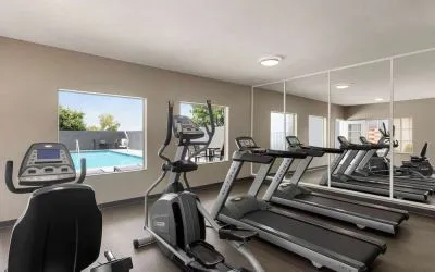 Fitness center available at La Quinta Inn & Suites - North Stone Oak.