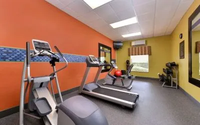 Fitness facility available at Hampton Inn Deer Park.