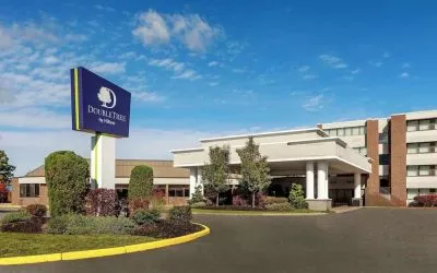 Hotel exterior at DoubleTree By Hilton Westborough.