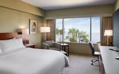Day use room with work desk at The Westin SFO Airport.