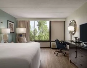 Day use room with work desk at Wyndham Garden Pittsburgh Airport.