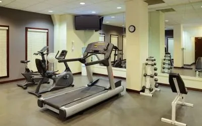 Fitness center at Holiday Inn Conference Center Edmonton South.