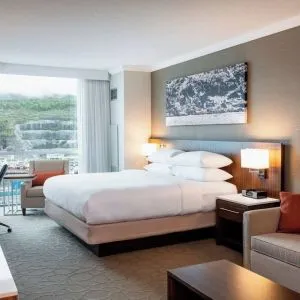 Bright and spacious day use room with living area at Delta St. John's Hotel & Conference Center.