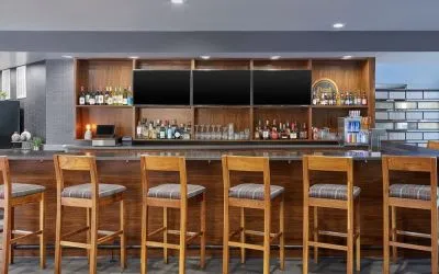 Hotel bar at Four Points By Sheraton Salt Lake City Airport.