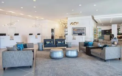 Comfortable lobby lounge at Sheraton Hotel Newfoundland.