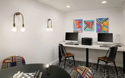 Business center available at Le Parc At Melrose.