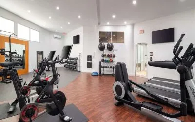 Fitness center available at Embassy Suites By Hilton, Crystal City National Airport.