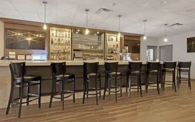 Hotel bar at Holiday Inn Peterborough-Waterfront.