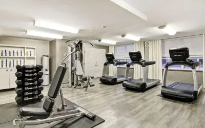 Fully equipped fitness center at The Park Hotel London.