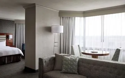 Day use room with living area at Crystal Gateway Marriott.