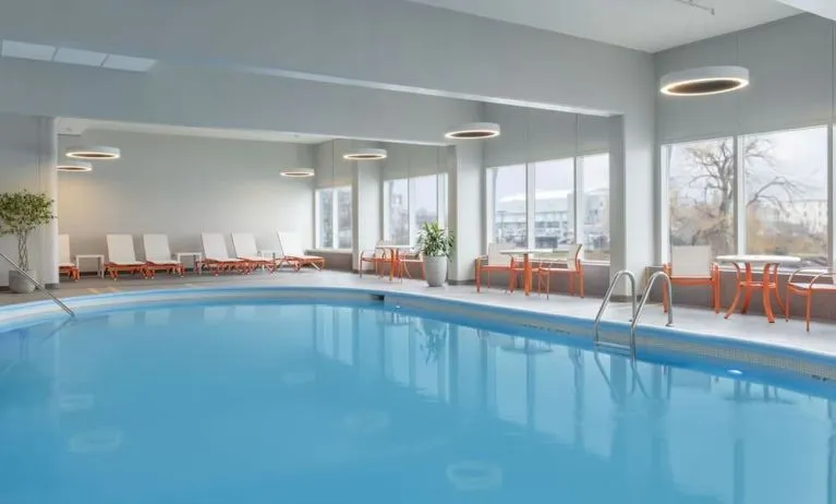 Indoor heated pool at Holiday Inn Kingston Waterfront.