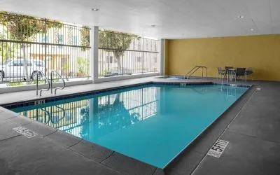 Refreshing indoor pool at Holiday Inn Express & Suites Hermosa Beach.