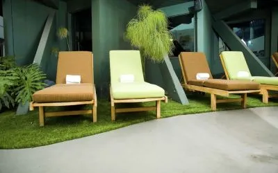 Courtyard at Hotel Current.