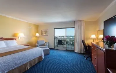 Spacious day use room with balcony at The Marina Inn On San Francisco Bay.