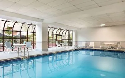 Indoor pool at Hampton Inn New York - LaGuardia Airport.