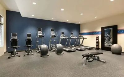 Fitness center at Hampton Inn New York - LaGuardia Airport.