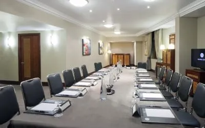 Professional meeting room at Leonardo Royal Hotel London City.