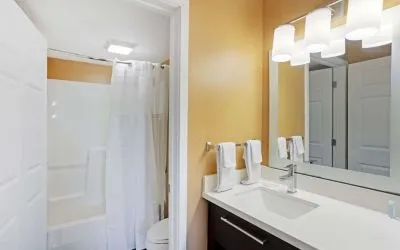 Guest bathroom at MainStay Suites Mt. Laurel - Philadelphia.