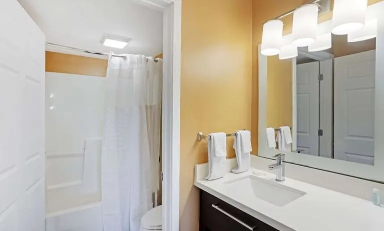 Guest bathroom at MainStay Suites Mt. Laurel - Philadelphia.