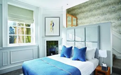 Day use room with fireplace at Barnett Hill Hotel.