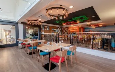 Dining area at Holiday Inn Leicester-Wigston.