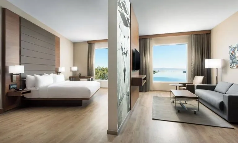 Day use room with living area at AC Hotel By Marriott SFO/Oyster Point Waterfront.