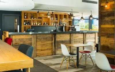 Hotel bar at ibis Leicester City.