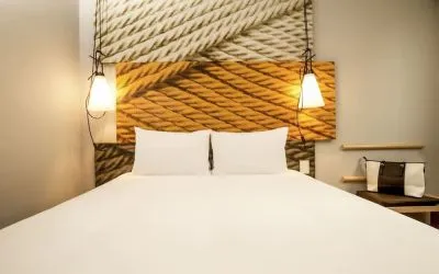 King bed at ibis Leicester City.