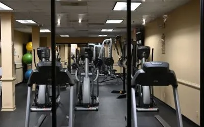 Fitness center available at Atrium Hotel & Suites.