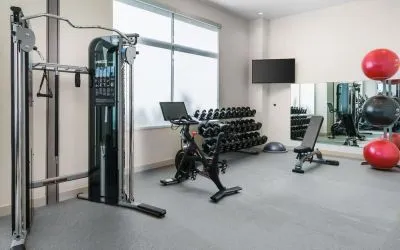 Fitness center available at Hilton Garden Inn Sunnyvale.