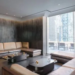 Lounge and coworking space at The Knickerbocker Hotel.