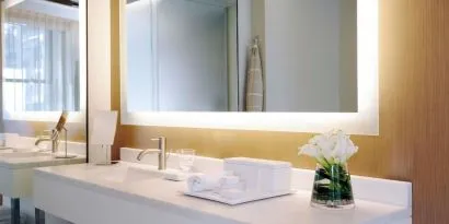 Day with with guest bathroom at The Knickerbocker Hotel.