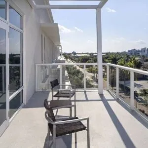 Balcony inside day use room at Courtyard Delray Beach.
