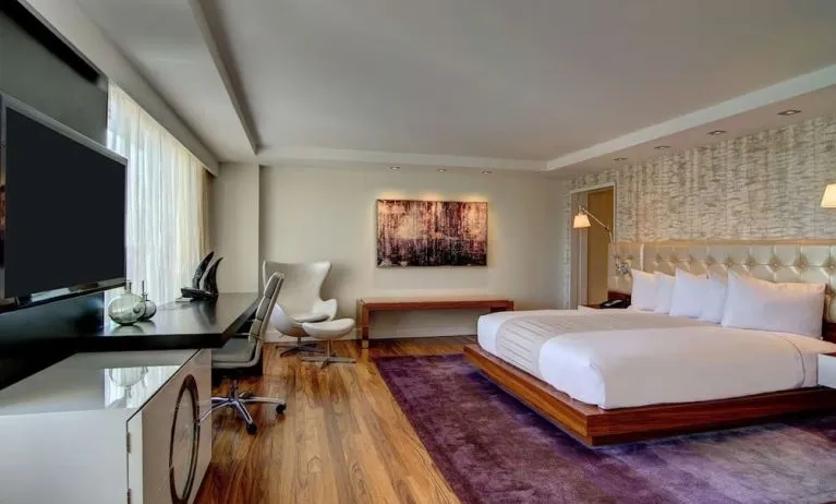 Spacious day use room with work desk at Hilton McLean Tysons Corner.
