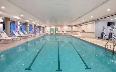 Refreshing outdoor pool at Hilton McLean Tysons Corner.