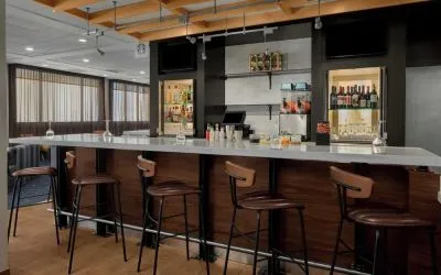 Hotel bar at Courtyard By Marriott Cypress Anaheim.