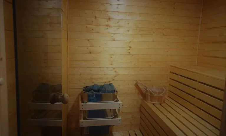 Sauna at London City Airport Hotel.